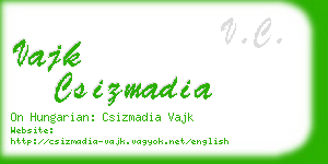 vajk csizmadia business card